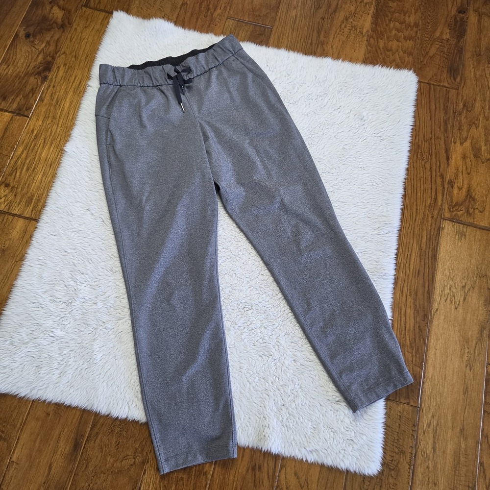 Lululemon On The Fly Ankle Pants Women's 6 Gray Pockets Drawstring